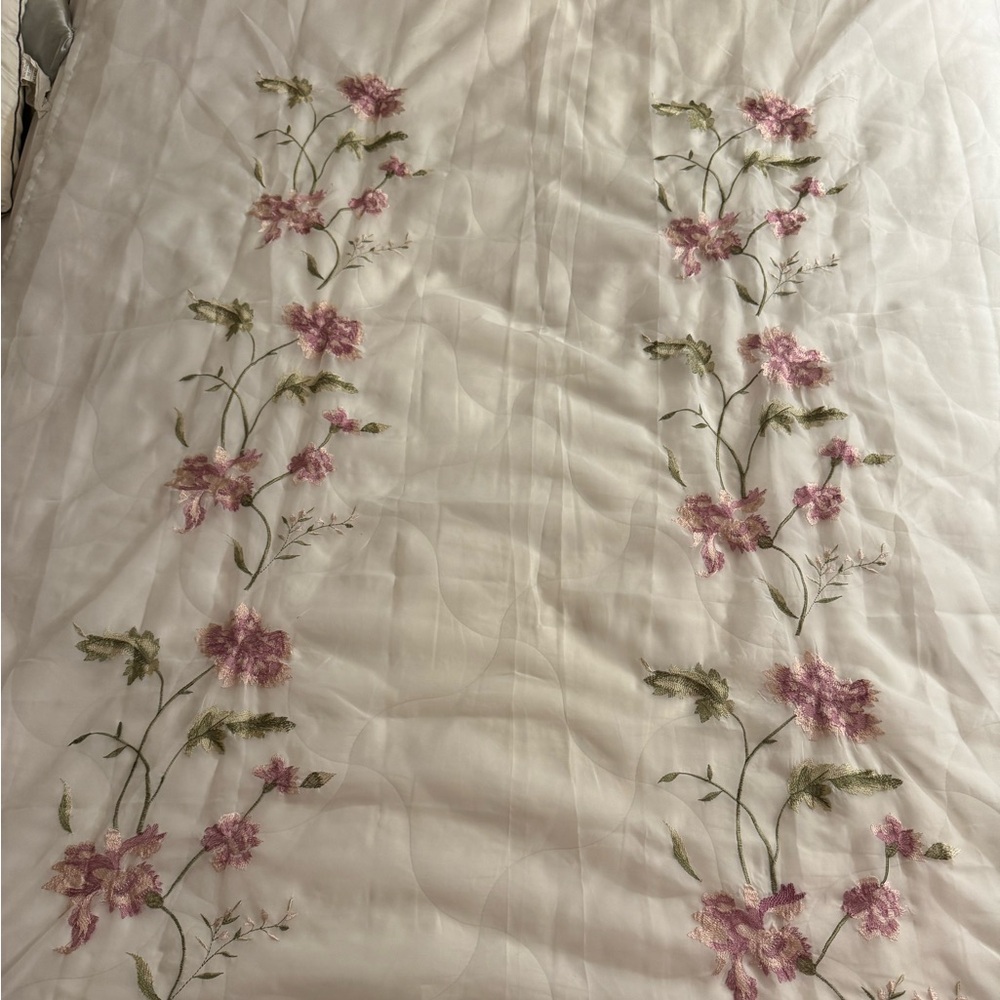 Floral Embroidered Curtain Panels